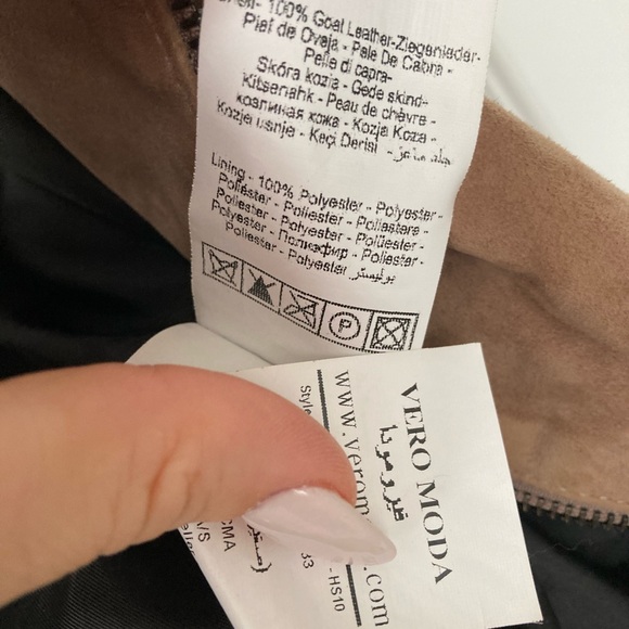 Crop goat leather suede jacket - Picture 2 of 2